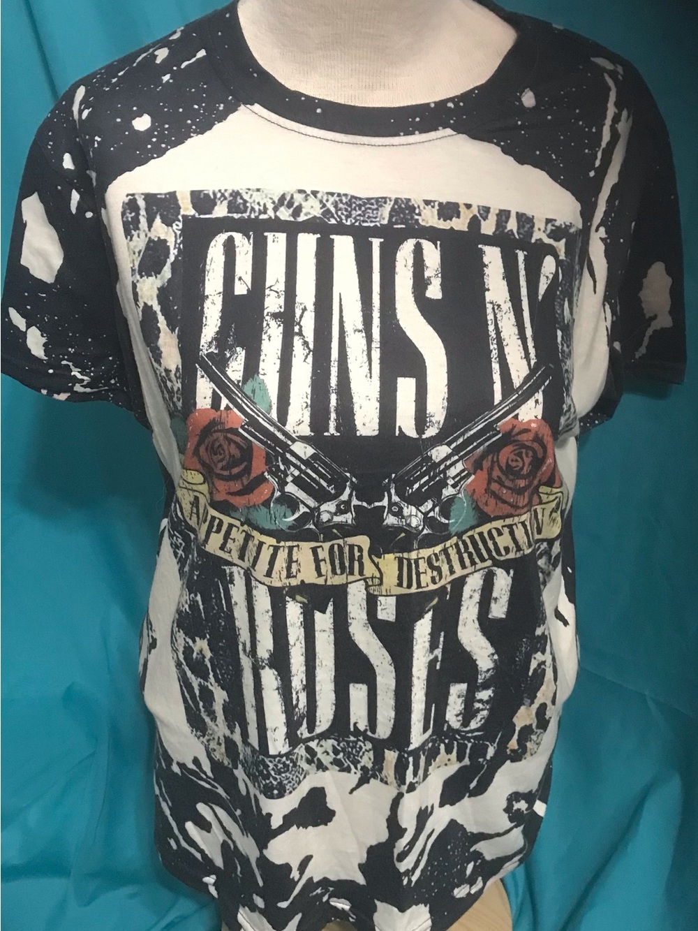 Guns N' Roses Black & White Graphic Short Sleeve Tee
